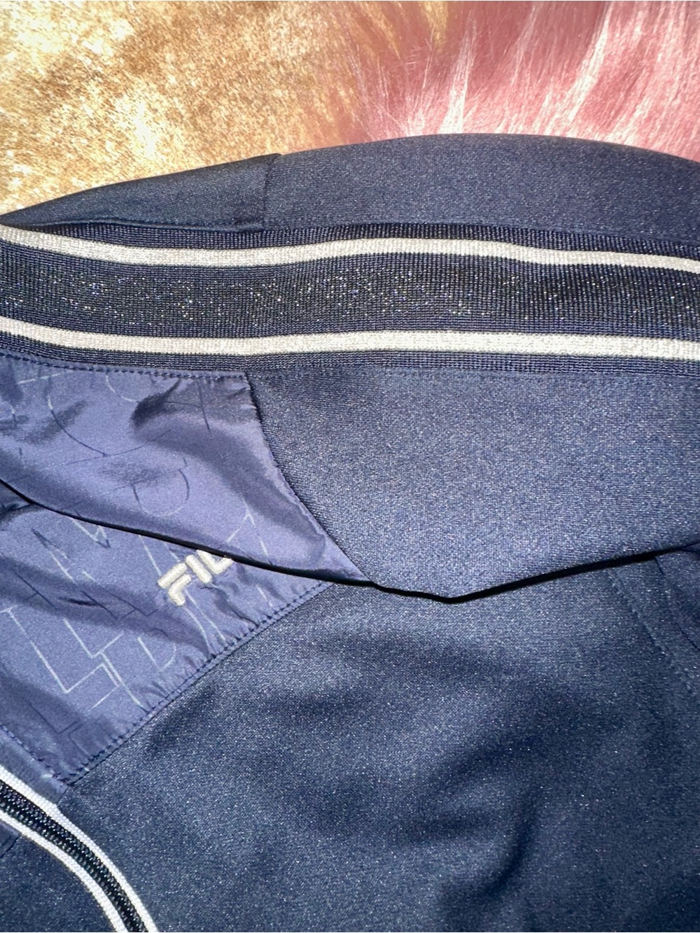 FILA Plug-In Racing Navy Zip-Front Track Jacket - Women's - Picture 6 of 9